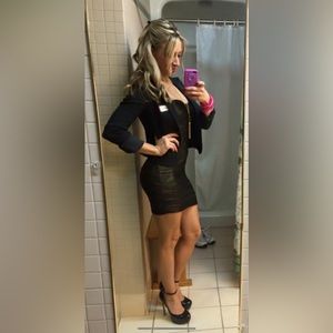 Black and gold shimmer cocktail dress, semi formal, size small